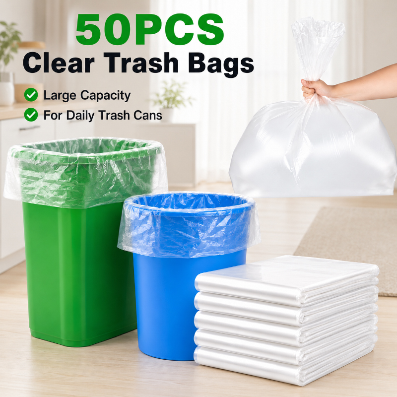 Commercial Kitchen Bin - 50 sacs poubelle transparents grande capacité,